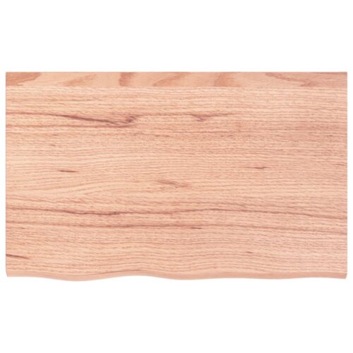 Wall Shelf Brown 80x50x2cm Treated Solid Wood Oak - Image 2