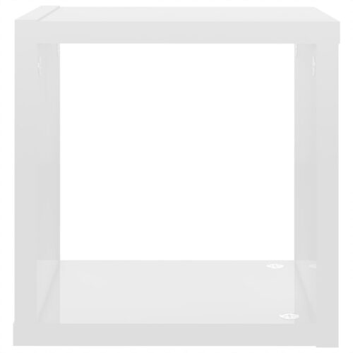 Wall Cube Shelves 6pcs High Gloss White 22x15x22cm - Image 8