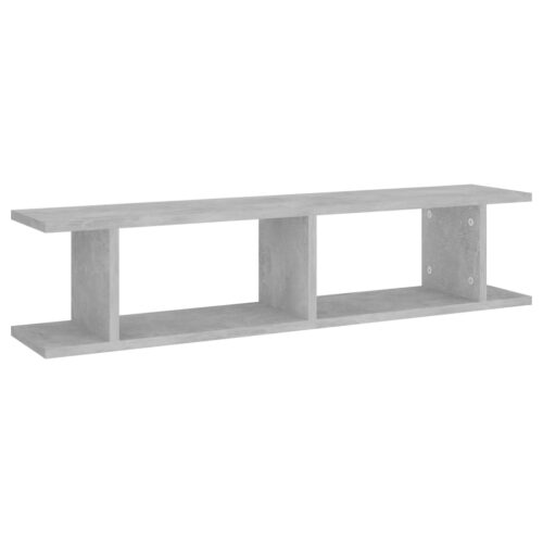 Wall Shelves 2pcs Concrete Grey 90x18x20cm Engineered Wood - Image 4