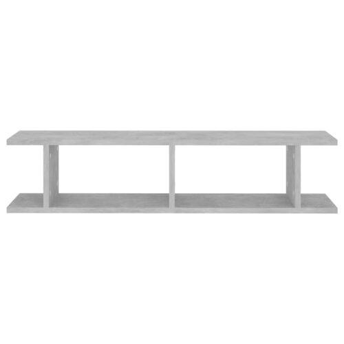 Wall Shelves 2pcs Concrete Grey 90x18x20cm Engineered Wood - Image 5