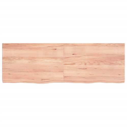 Wall Shelf Light Brown 120x40x(2-4)cm Treated Solid Wood Oak - Image 2