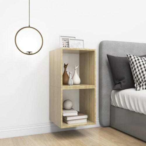 Wall Cabinets 2pcs White Sonoma Oak 37x37x37cm Engineered Wood - Image 5