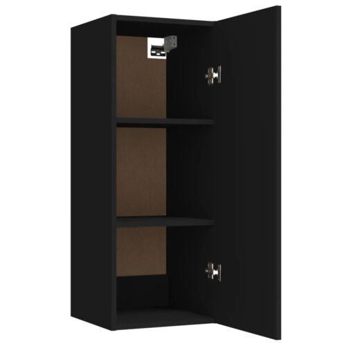 Hanging Wall Cabinet Black 34.5x34x90cm Engineered Wood - Image 7