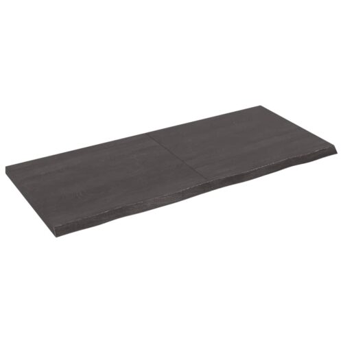 Wall Shelf Dark Brown 140x60x(2-4)cm Treated Solid Wood Oak