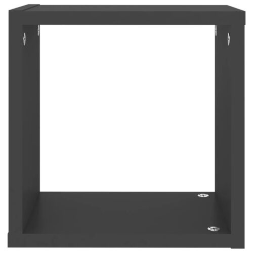 Wall Cube Shelves 2pcs Grey 26x15x26cm - Image 8