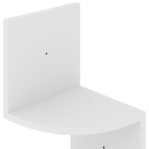 Wall Corner Shelf White 19x19x123cm Engineered Wood - Image 7