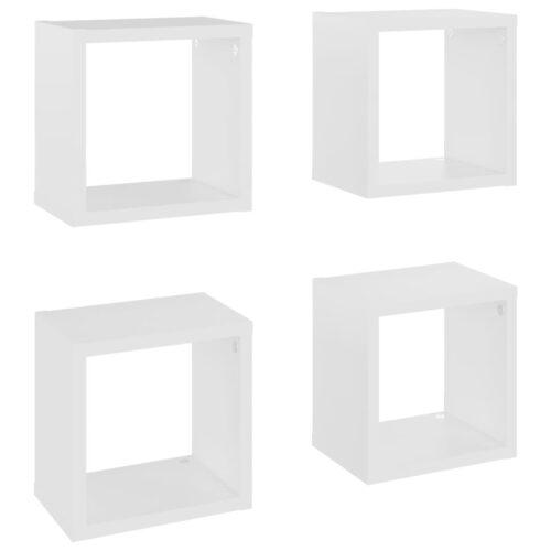 Wall Cube Shelves 4pcs White 22x15x22cm - Image 2