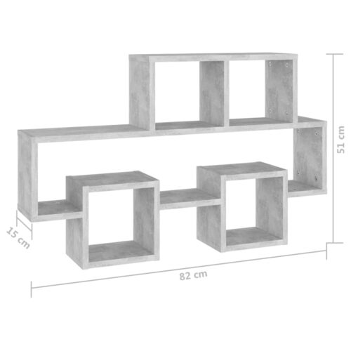 Car-shaped Wall Shelf Concrete Grey 82x15x51cm Engineered Wood - Image 6