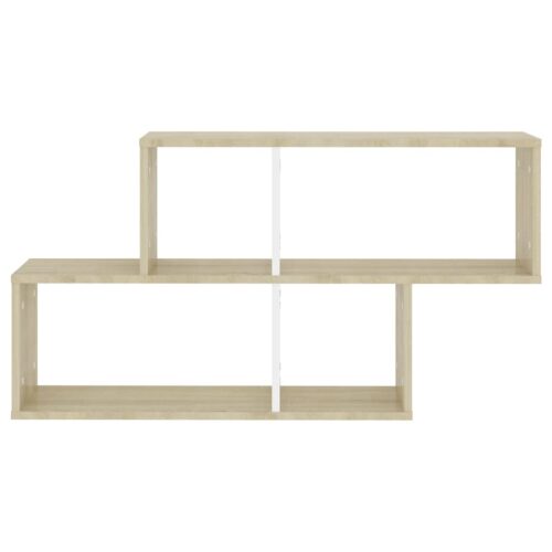 Wall Shelf White Sonoma Oak 100x18x53cm Engineered Wood - Image 4