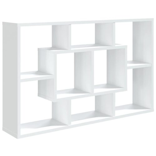 Display Storage Bookshelf Wall Mount Floating Cabinet Shelf Shelving Rack White - Image 2