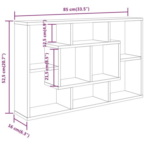 Display Storage Bookshelf Wall Mount Floating Cabinet Shelf Shelving Rack White - Image 7