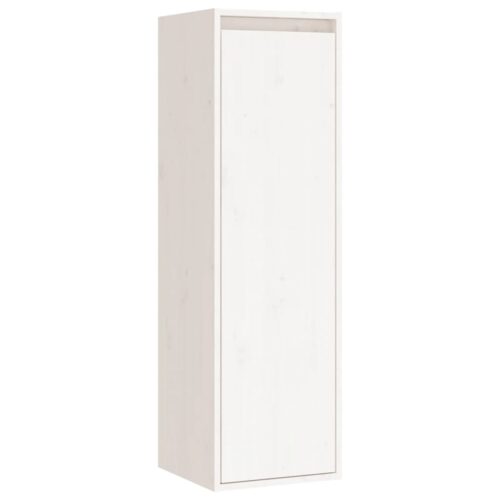 Wall Cabinet White 30x30x100cm Solid Wood Pine