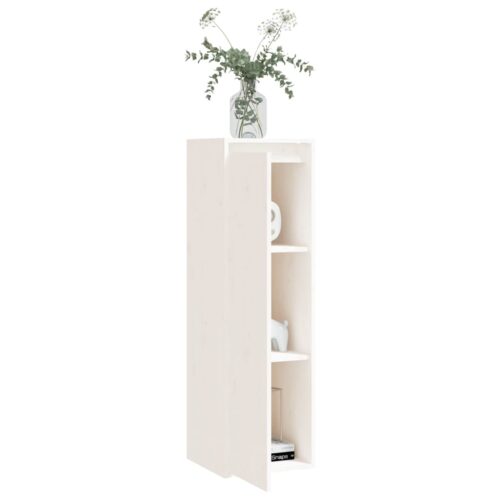 Wall Cabinet White 30x30x100cm Solid Wood Pine - Image 10