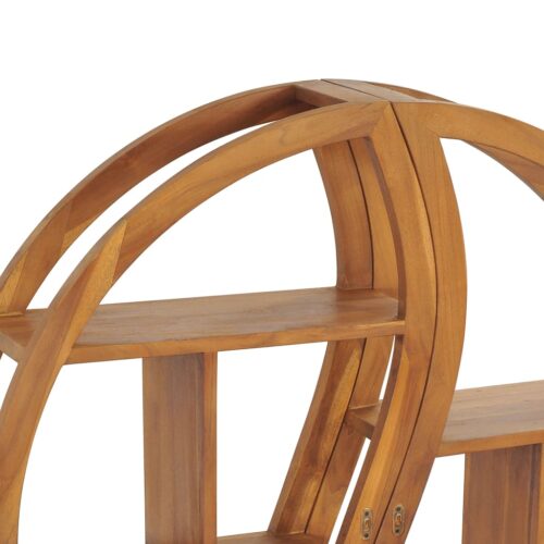 Yin Yang Wall Shelf 100x20x100cm Solid Wood Teak - Image 6