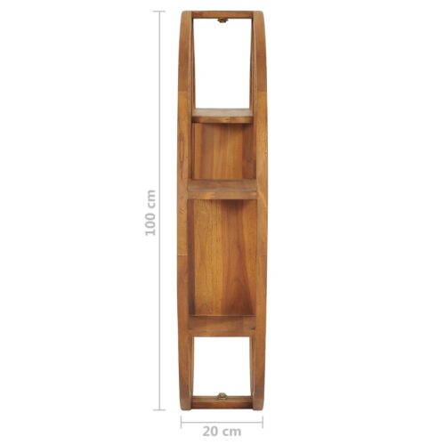 Yin Yang Wall Shelf 100x20x100cm Solid Wood Teak - Image 8