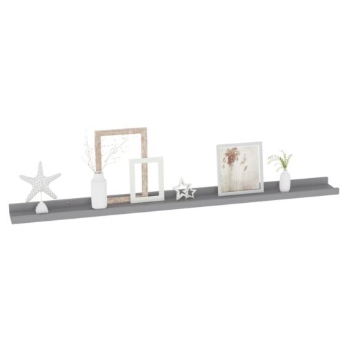 Wall Shelves 2pcs Grey 100x9x3cm - Image 3