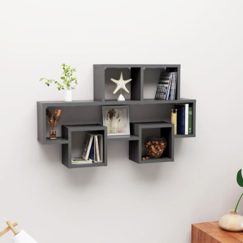 Car-shaped Wall Shelf Grey 82x15x51cm Engineered Wood