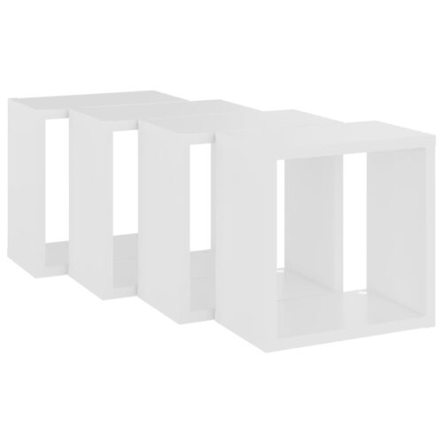 Wall Cube Shelves 4pcs White 26x15x26cm - Image 5