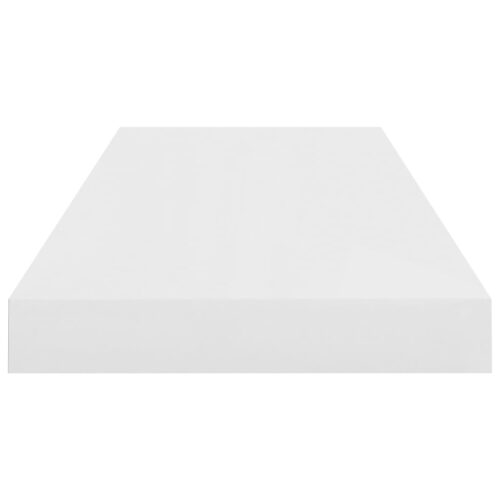 Floating Wall Shelves 4pcs High Gloss White 60x23.5x3.8cm MDF - Image 6