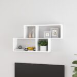 Wall Shelf White 100x18x53cm Engineered Wood
