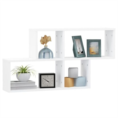 Wall Shelf White 100x18x53cm Engineered Wood - Image 3