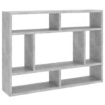 Wall Shelf Concrete Grey 75x16x55cm Engineered Wood