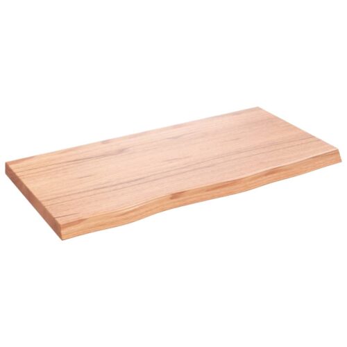 Wall Shelf Light Brown 80x40x(2-4)cm Treated Solid Wood Oak
