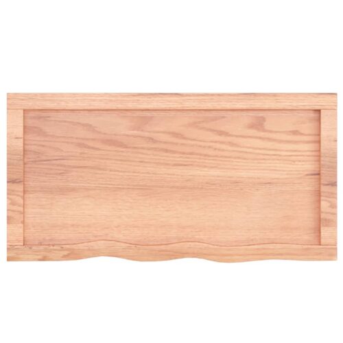 Wall Shelf Light Brown 80x40x(2-4)cm Treated Solid Wood Oak - Image 5