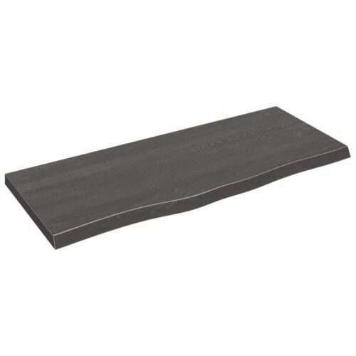 Wall Shelf Dark Brown 100x40x(2-4)cm Treated Solid Wood Oak
