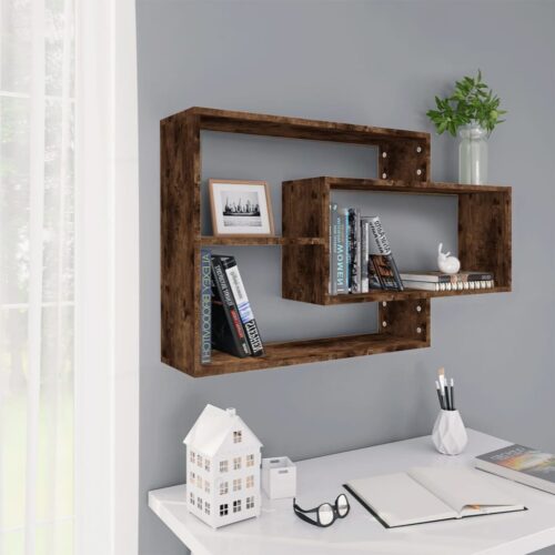 Wall Shelf Smoked Oak 104x20x58.5cm Engineered Wood