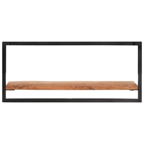 Wall Shelves 2pcs 80x25x35cm Solid Wood Acacia Steel - Image 3