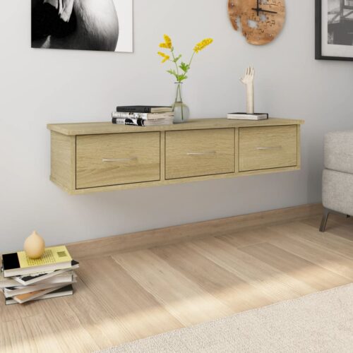 Wall-mounted Drawer Shelf Sonoma Oak 88x26x18.5cm Engineered Wood