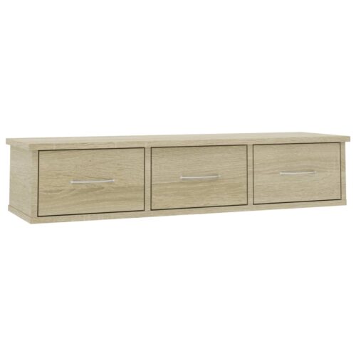 Wall-mounted Drawer Shelf Sonoma Oak 88x26x18.5cm Engineered Wood - Image 2