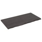 Wall Shelf Dark Brown 120x60x(2-4)cm Treated Solid Wood Oak