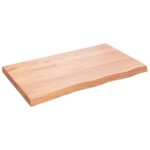 Wall Shelf Light Brown 100x60x(2-6)cm Treated Solid Wood Oak