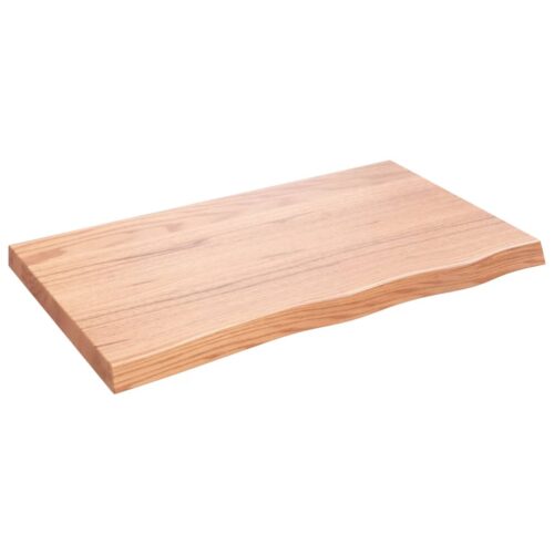 Wall Shelf Light Brown 100x60x(2-6)cm Treated Solid Wood Oak