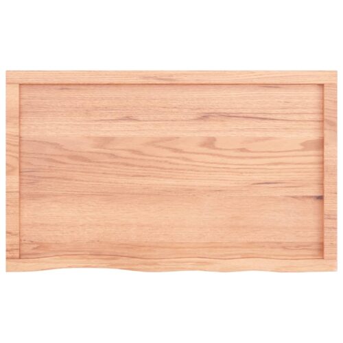 Wall Shelf Light Brown 100x60x(2-6)cm Treated Solid Wood Oak - Image 3