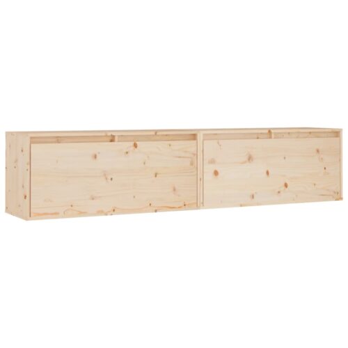 Wall Cabinets 2pcs 80x30x35cm Solid Wood Pine - Image 2