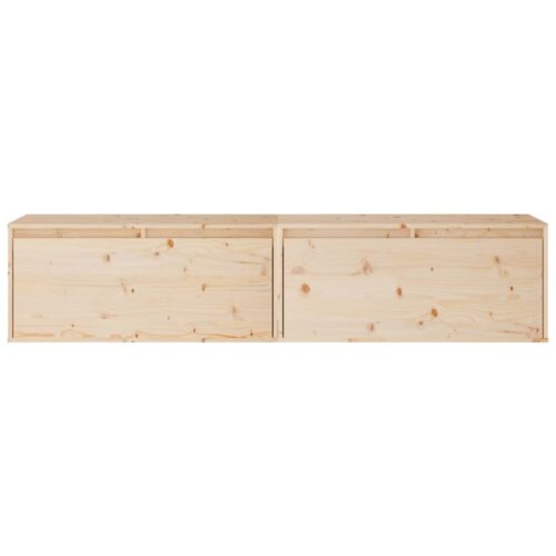 Wall Cabinets 2pcs 80x30x35cm Solid Wood Pine - Image 3