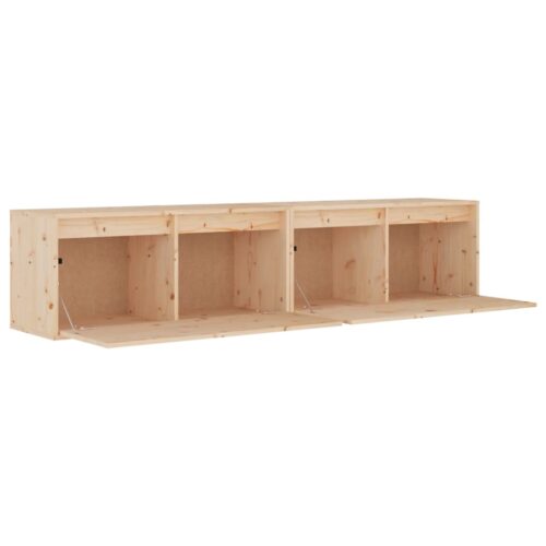 Wall Cabinets 2pcs 80x30x35cm Solid Wood Pine - Image 7