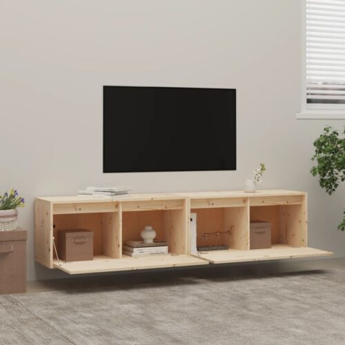 Wall Cabinets 2pcs 80x30x35cm Solid Wood Pine - Image 11