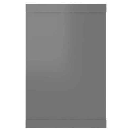 Wall Cube Shelves 6pcs High Gloss Grey 60x15x23cm Engineered Wood - Image 6