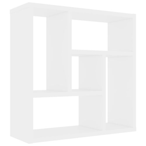 Wall Shelf White 45.1x16x45.1cm Engineered Wood - Image 2