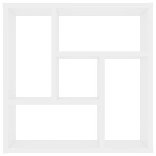 Wall Shelf White 45.1x16x45.1cm Engineered Wood - Image 4