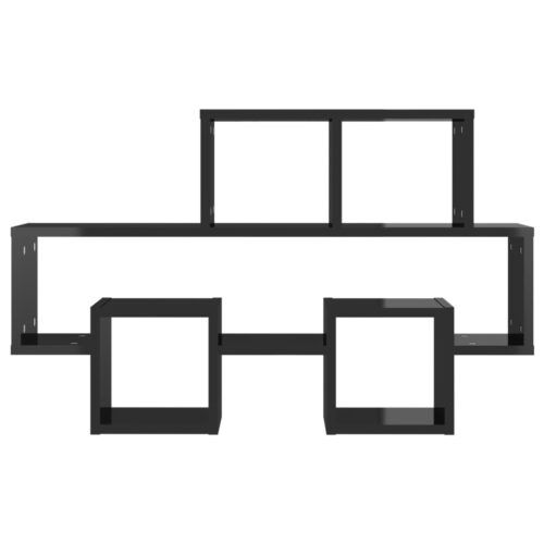 Car-shaped Wall Shelf High Gloss Black 82x15x51cm Engineered Wood - Image 3