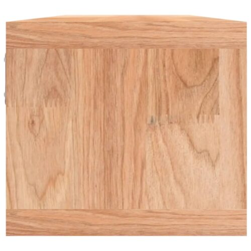 Wall Shelf with Baskets 62x18x16cm Solid Wood Walnut - Image 4