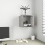 Wall Cabinet Concrete Grey 37x37x37cm Engineered Wood