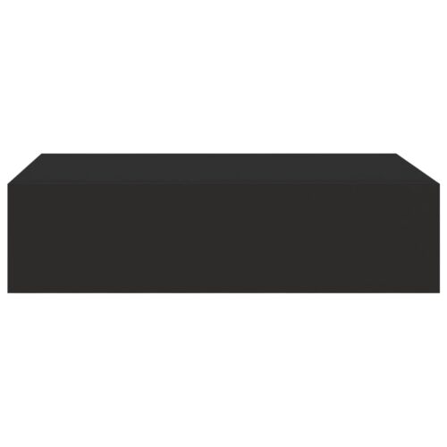 2-Piece Floating Drawers Shelf Set DIY Wall Mount Display Shelves Shelving Black - Image 5