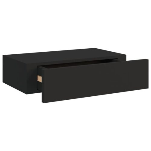 2-Piece Floating Drawers Shelf Set DIY Wall Mount Display Shelves Shelving Black - Image 7
