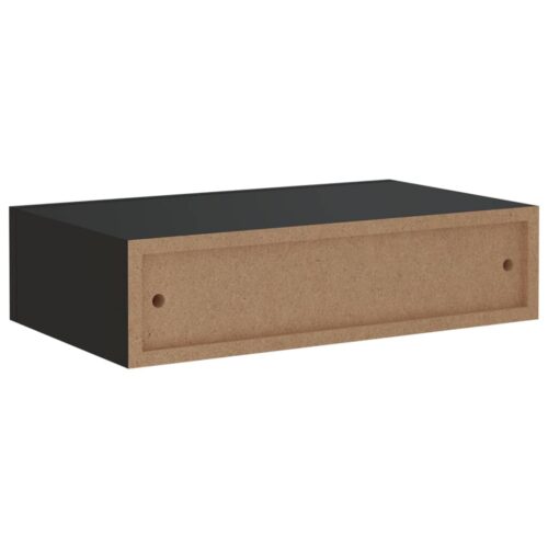 2-Piece Floating Drawers Shelf Set DIY Wall Mount Display Shelves Shelving Black - Image 8